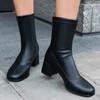 Fashion Autumn Ankle Boots for Women Black Gold Short Boot Fashion Square Toe Thigh Dance Fetish Party Shoes Lady Large Size 45