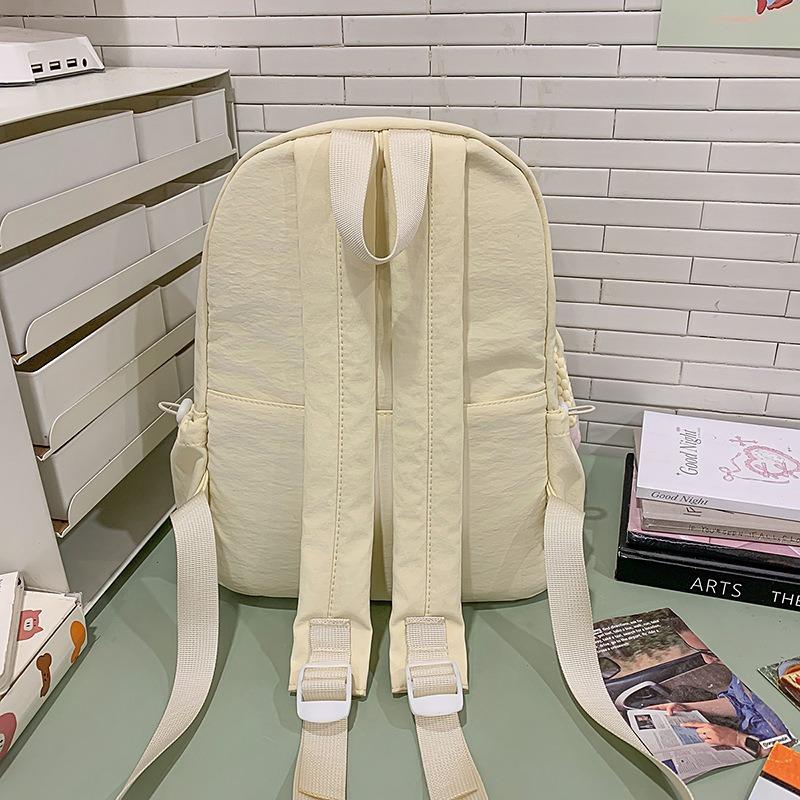 New High-value Dopamine Macaron Color Casual and Simple Lightweight Backpack for Junior High School Students