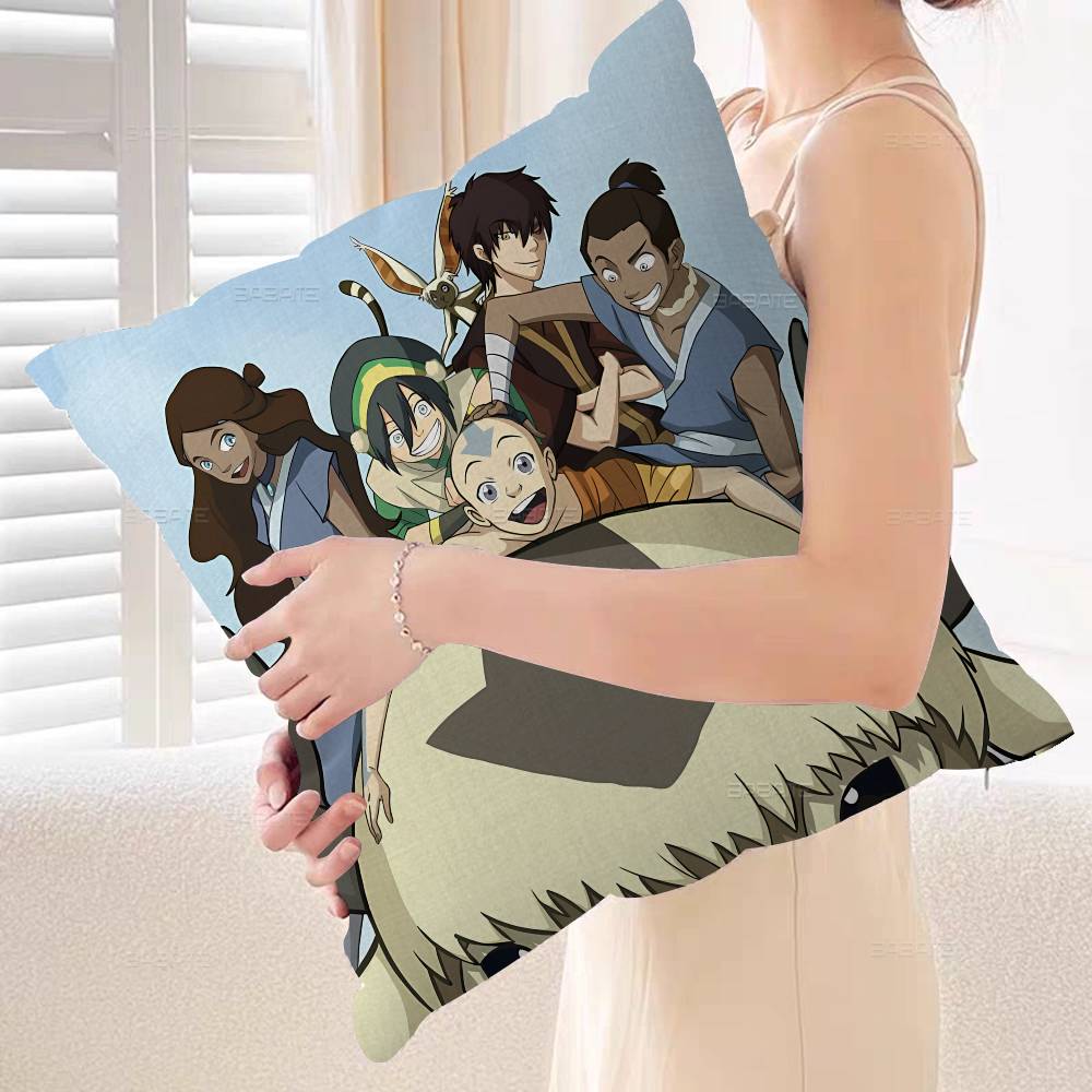 Avatar The Last Airbender Pillow Covers Cartoon Sofa Decorative Home Doublesided Printing Short Plush Cute Cushion Cover