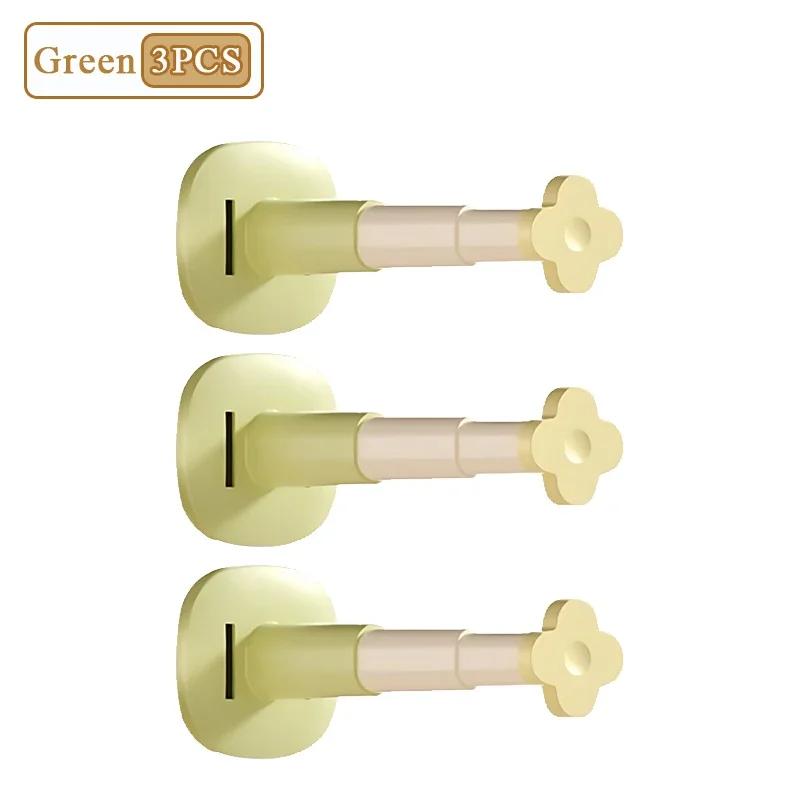 1-10PCS No Drill Wall Mounted Clothes Rack Adjustable Hanging Organizer for Balcony Laundry Storage Space Saving Home Drying Rod