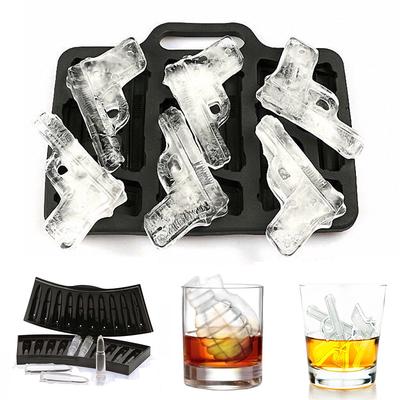 Kreative Pistole Kugel Schädel Form Eiswürfel Maker DIY Eiswürfel Tablett Schokolade Mold Home Bar Party Kühlen Whisky Wein eis Werkzeug