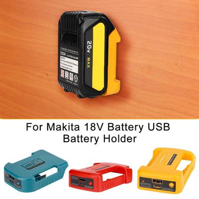 For Makita 18V Battery USB Type-C Battery Holder BL1840 BL1850 BL1860 Charger Adapter Fast Charging Shelf Rack Storage Case