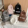 Fashi Corduroy Zipper Designer School Bags Solid Colors Youth Sweet Backpacks 2026  Brand Versatile Bags for Women