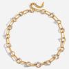 Design Sense Classic Style 18K Gold Pearl Chain Necklace Versatile Trend Jewelry