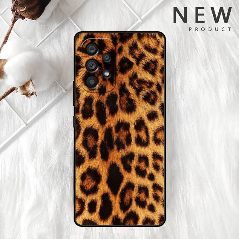 Tiger Leopard Print Case For Samsung Galaxy A54 A52 A14 5G A53 A12 A13 A71 A23 A34 A33 A21s Phone Cover