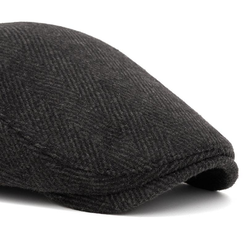 Forward Cap Men's Autumn Winter Warm Retro Beret British Newsboy Cap