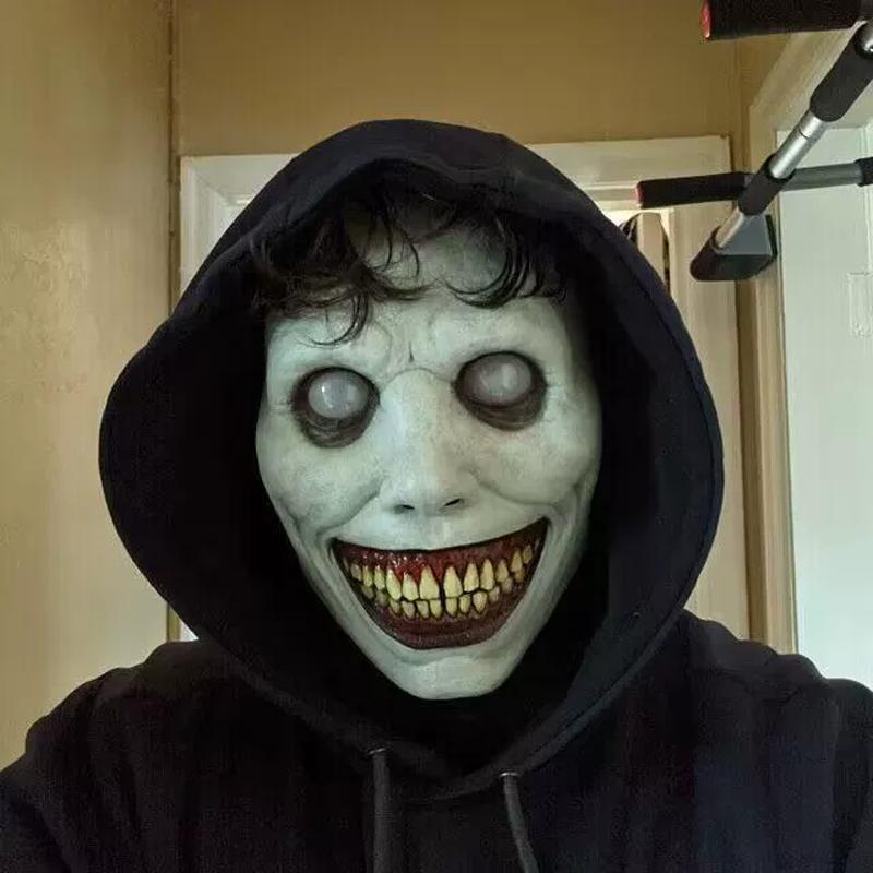 Smiling Demon Halloween Mask Horror Creepy Face Mask for Cosplay Party Masquerade & Decoration