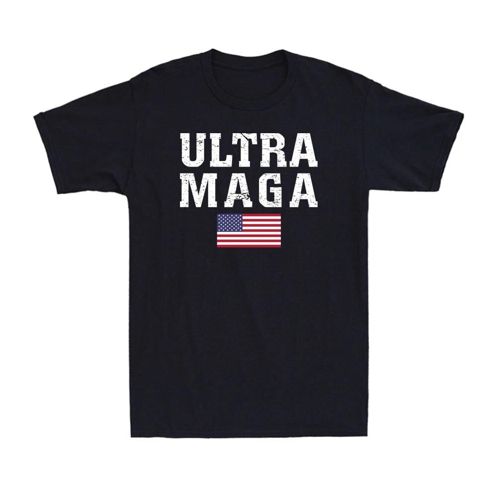 Men s and Women s T-shirts Ultra MAGA Design With The US Flag Funny Gift Shirt For Patriotic S