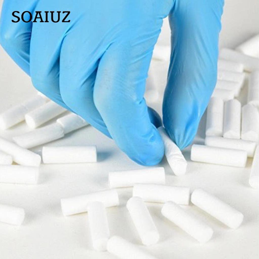 50Pcs/set Disposable Rubber Gloves PVC Composite Thickened Blue Nitrile Hygienic Acid- Resistant Food Emulsion