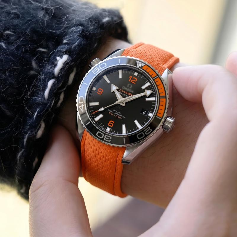 FKM Watch Band Fluoro Rubber Strap 18/19/20/21/22/24mm Quick Release Folding Clasp Cut To Size Replace Watch Bracelet for Men Women