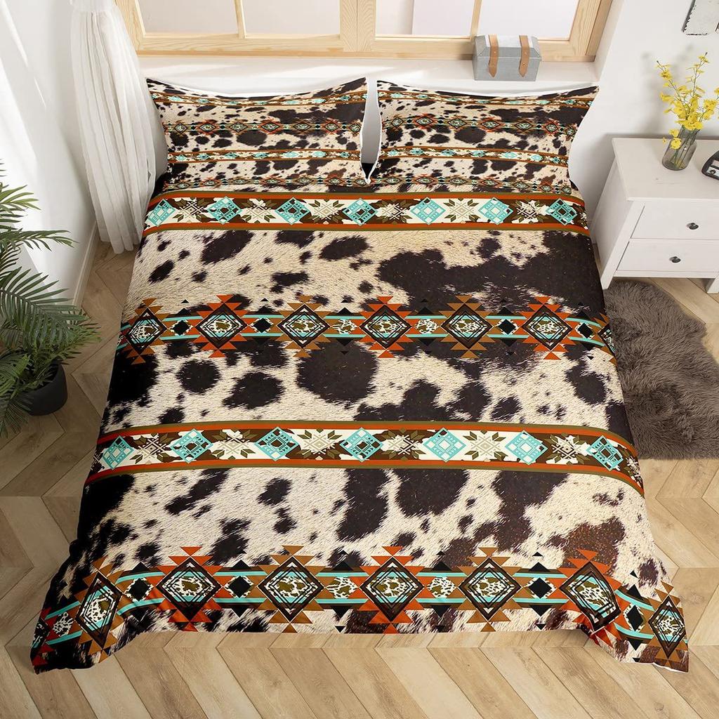 Bedding Set Digital Print Comfortable Duvet Cover for Home Bedroom Decoration, 1 Duvet Cover and 2pillowcase with Zippers