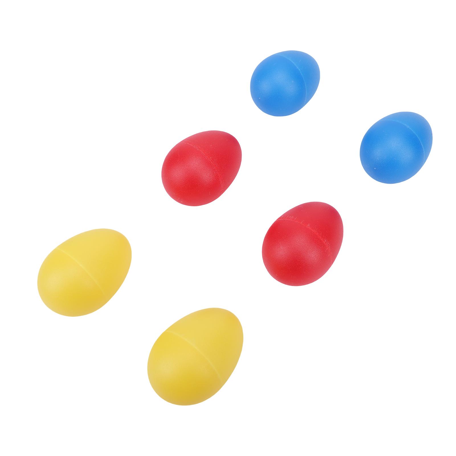 

12Pcs Plastic Egg Shakers Percussion Instruments Easter Party 3 Colors Lightweight Educational Rhythm Tool for