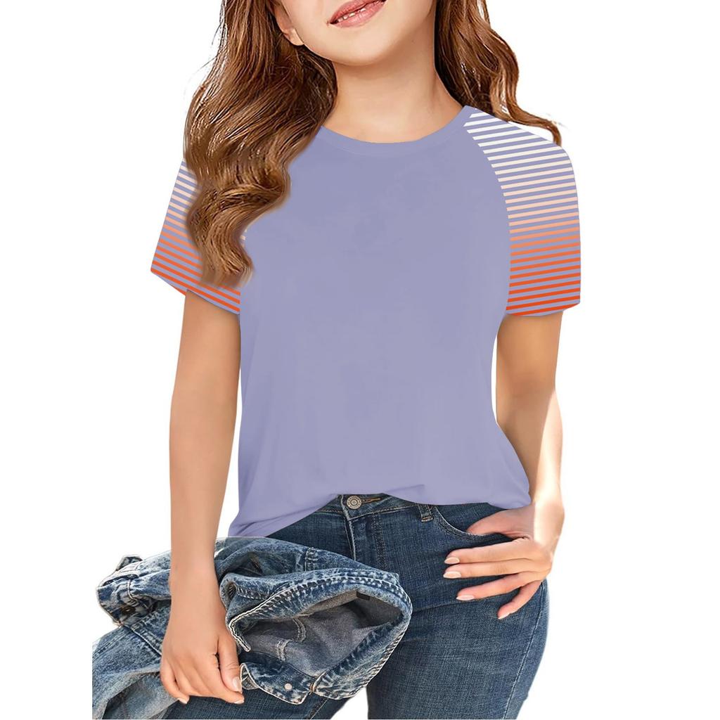 Kleinkind Mädchen Jungen T-Shirts Kinder Top Jungen und Mädchen bedrucktes Kurzarm-T-Shirt 2-12 Jahre