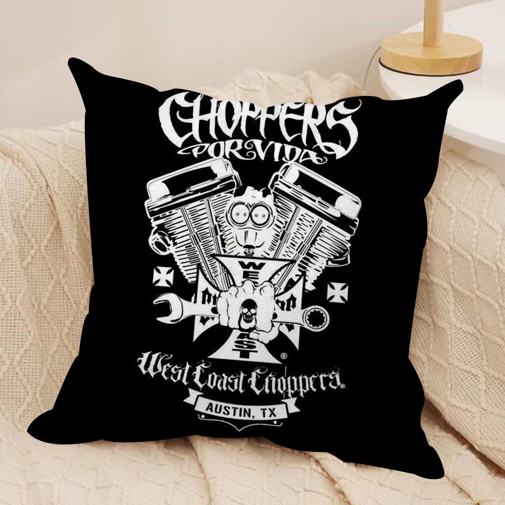 CChoppers WWest CCoast Cushion Cover Silky Short Plush DoubleSided Printed Pillow Case for Sofa All Seasons Home Decor Gift