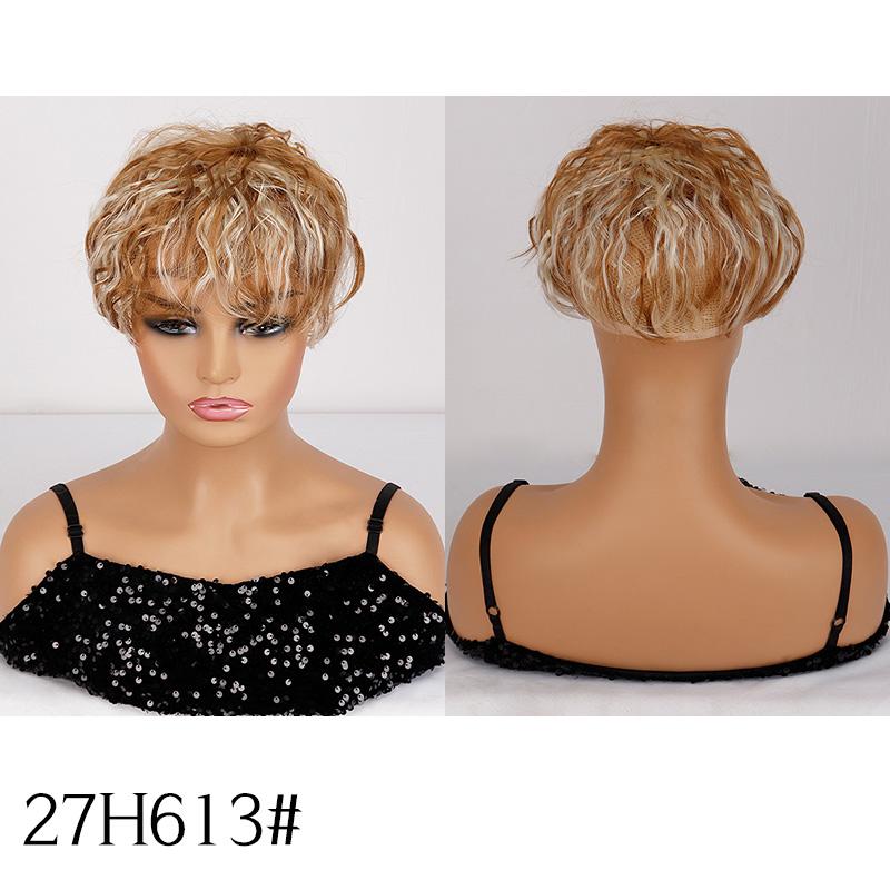 

MISSQUEEN женские короткие волнистые коричневые волосы из синтетического волокна с челкой 3D воздушные волосы для наращивания волос топперы для женщин повседневная одежда