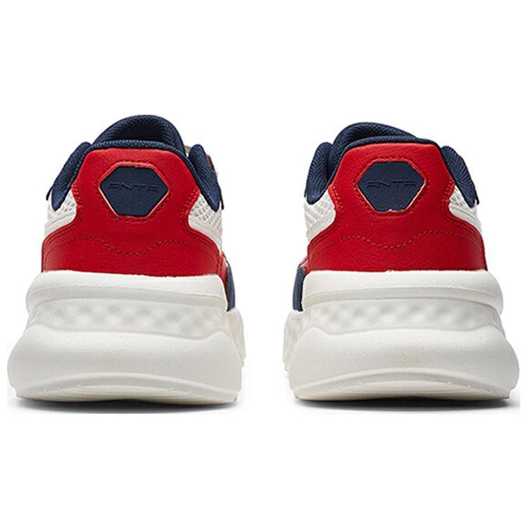 Anta Mesh Cushioning Slip Resistant Abrasion Resistant Breathable Low top Running Shoes Men's White Blue Red Casual 112028841-3