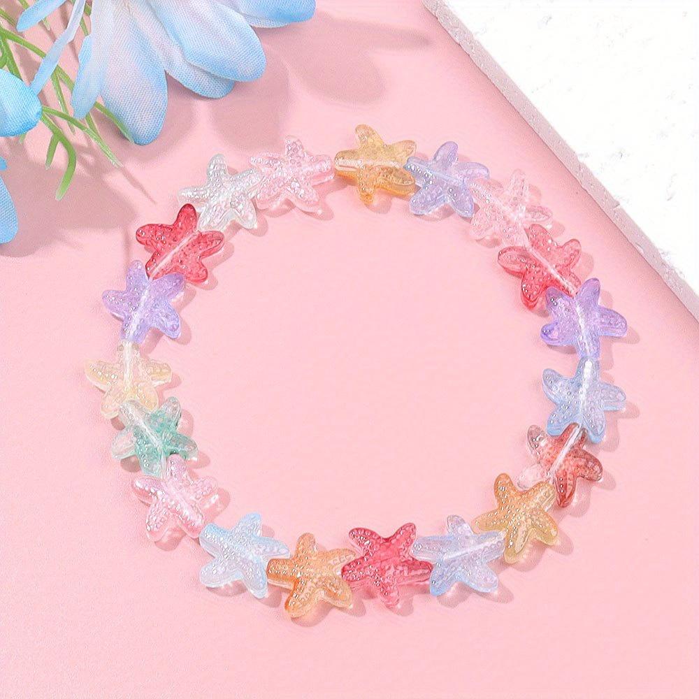8/16/32pcs Glass Material Starfish Zhuhai Ocean Style Decoration Zhuhai Ocean Animal Beads Fashion Multi functional Personalized Decoration