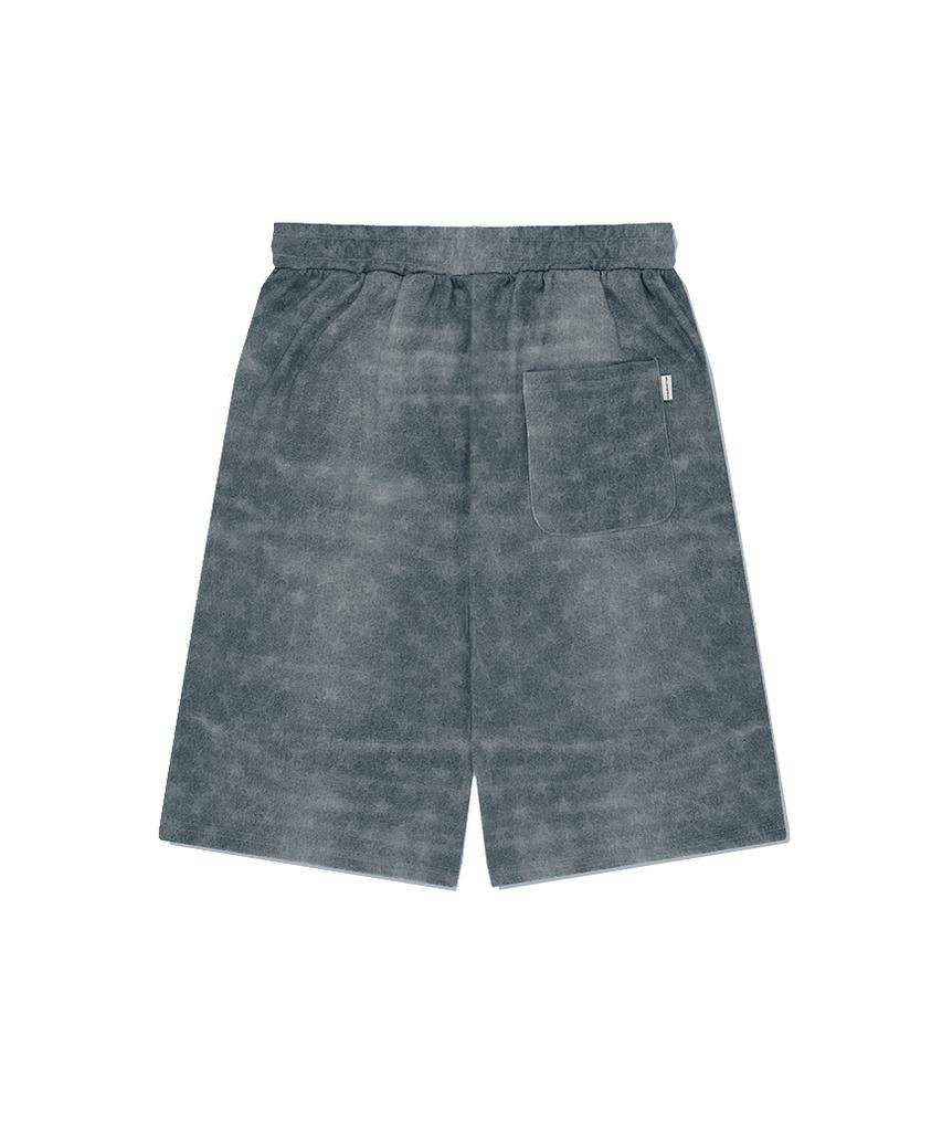 Escape From Blue Star Denim Full Print Bermuda Pants