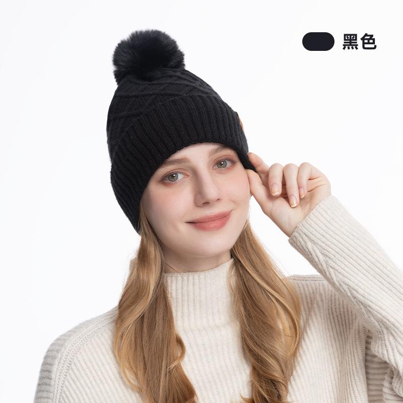 Winter Men's Knitted Hat, Fleece Cold-proof Wool Warm Fashion Pullover Hat European and American Winter, Knitted Hat