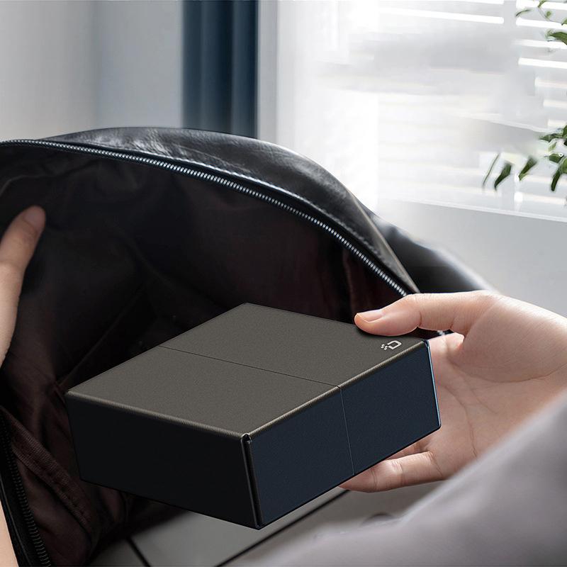 Pu Leather Computer Protective Case With Cover And Storage Pocket Mini Pc Holder Stand Bracket For Mac Mini M4 2024