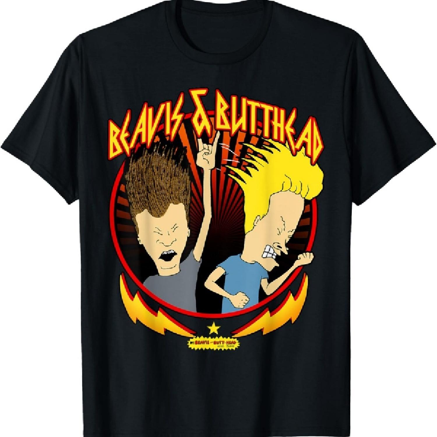 

Beavis and Butt-Head Metal Colors Rock Out Graphic T-Shirt_1 S
