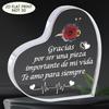 2D Flat "Te Amo Por Siempre" Acrylic Heart Decorations Plaque, Romantic Gift, Suitable for Wall Decoration, Porch, Room, Villa, Accents Home, Hallway,