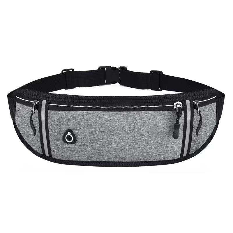 

Lightweight Reflective Running Waist Bag with Earphone Hole Single Bag серый