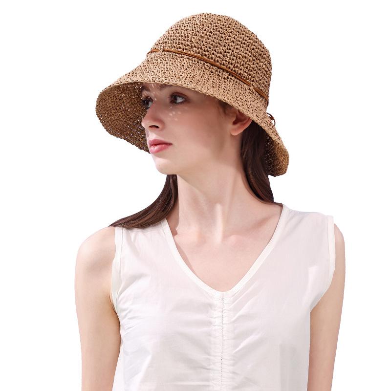 Straw Hat Large Brim Outdoor Sunshade Uv Protection Breathable Summer Cap Gift