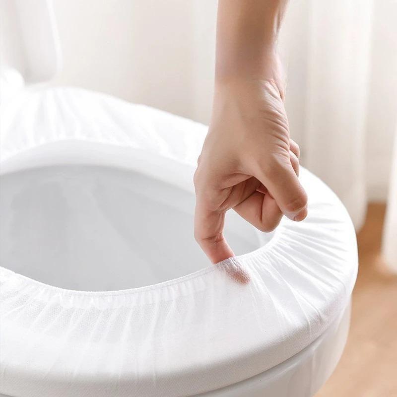5/10/20/50pcs Disposable Toilet Seat Covers - Elasticated, Waterproof, and Stain-Resistant Toilet Seat Cover For Home Travel
