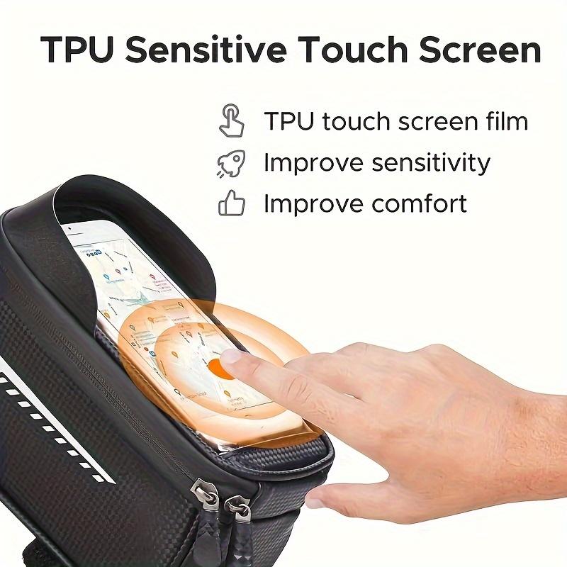 Wasserdichte Oberrohrtasche für Fahrrad mit Touchscreen-Handytasche – Passend für MTB & Rennräder