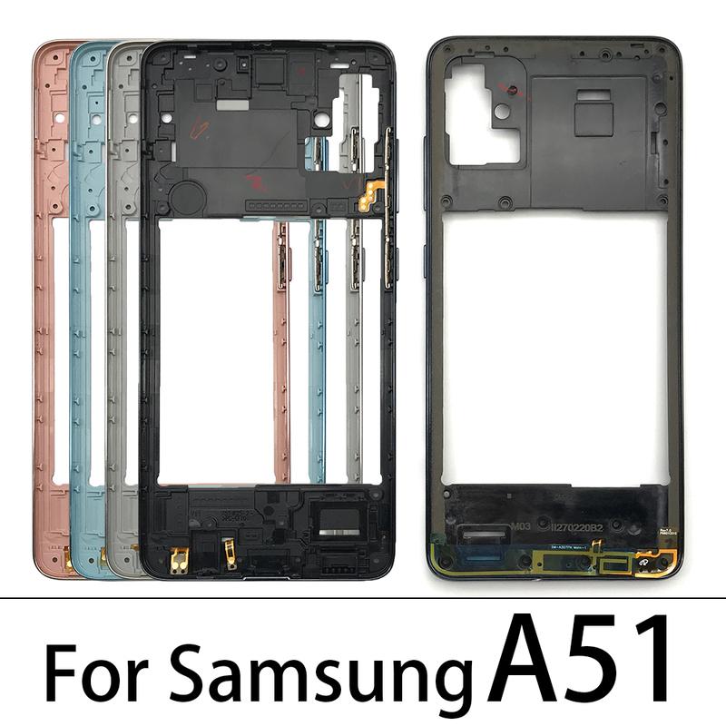 For Samsung A51 A71 A20 A50 Housing Middle Frame Bezel Middle Plate Cover With Side Key