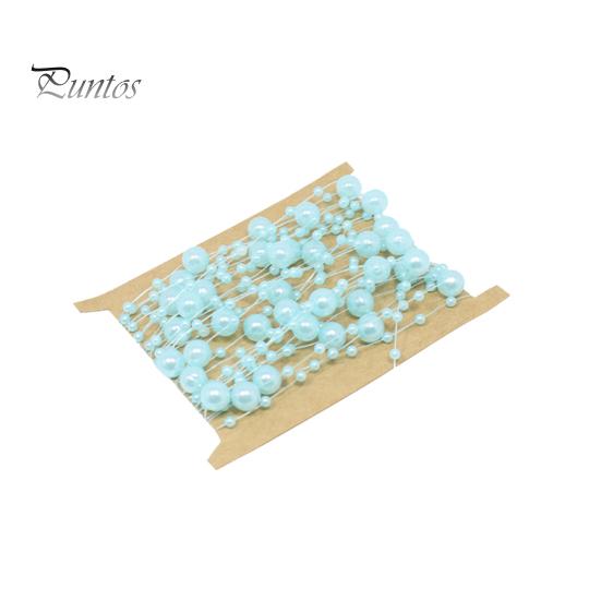 

5 м искусственный жемчуг бусины цепочка гирлянда веревка свадебный головной убор DIY декор синий