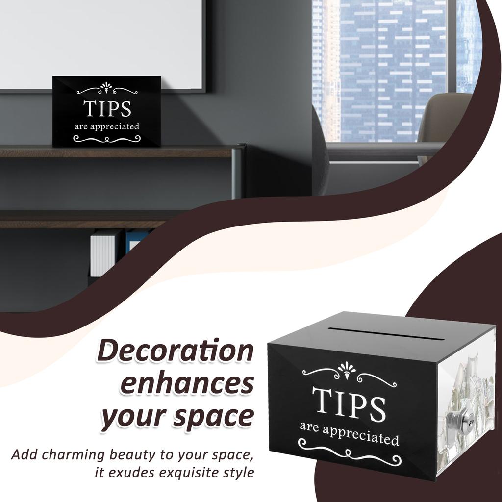 Donation Box Acrylic Ballot Box Raffle Box with Lock Safe Reliable Voting Box Portable Suggestion Box Ballot Box for Voting New