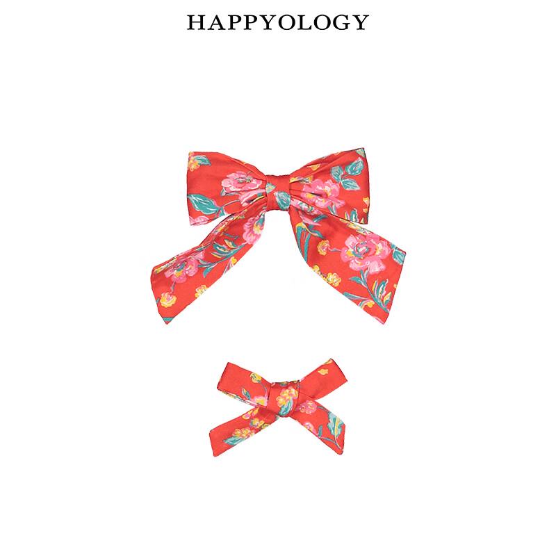 happyology British Style Girls Floral Bow Hair Clips One Size