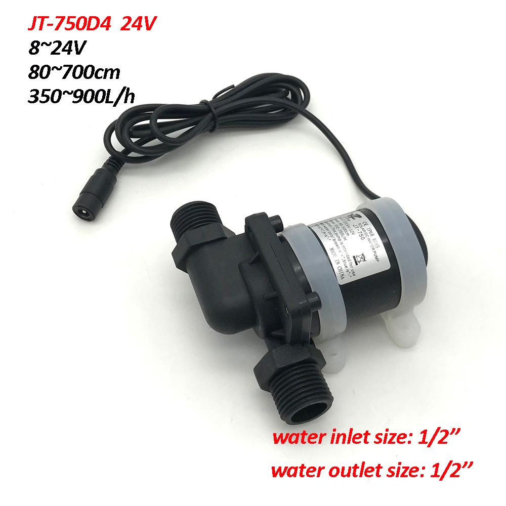 Javtop JT-750D DC 12V Wasserpumpe Bürstenloser Motor Pumpe 1/2'' 5/8'' Gewinde Max 7M 900L/H Ultra-leise Auto Waschen Garten Nutzung Pumpe