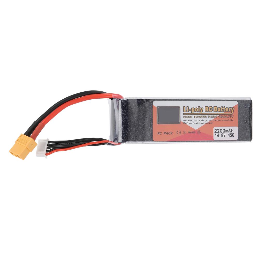 4S Lipo Battery 14.8V 2200mAh 45C XT60 Plug Large Capacity Battery for Remote Control Car