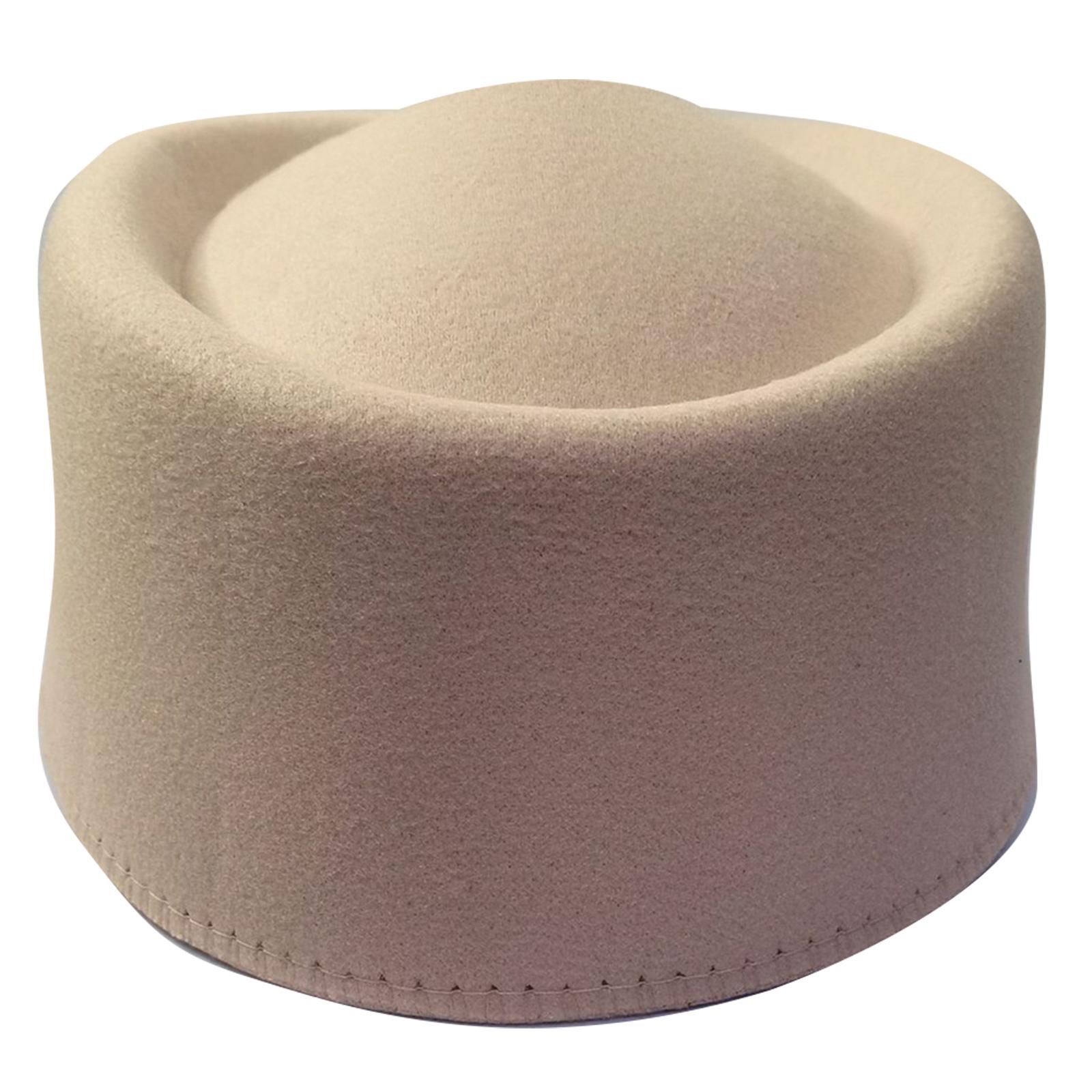 

Шляпка-таблетка Цилиндр Миллери Фасинатор Основа шляпы для женщин Повседневная одежда Вестерн Федора Одежда для хостесс бежевый