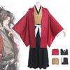 Anime-Charaktere Kokushibo und Kyojuro Rengoku Cosplay-Kostüme, Cosplay-Perücken, Haori-Kimono, Halloween-Herrenbekleidung