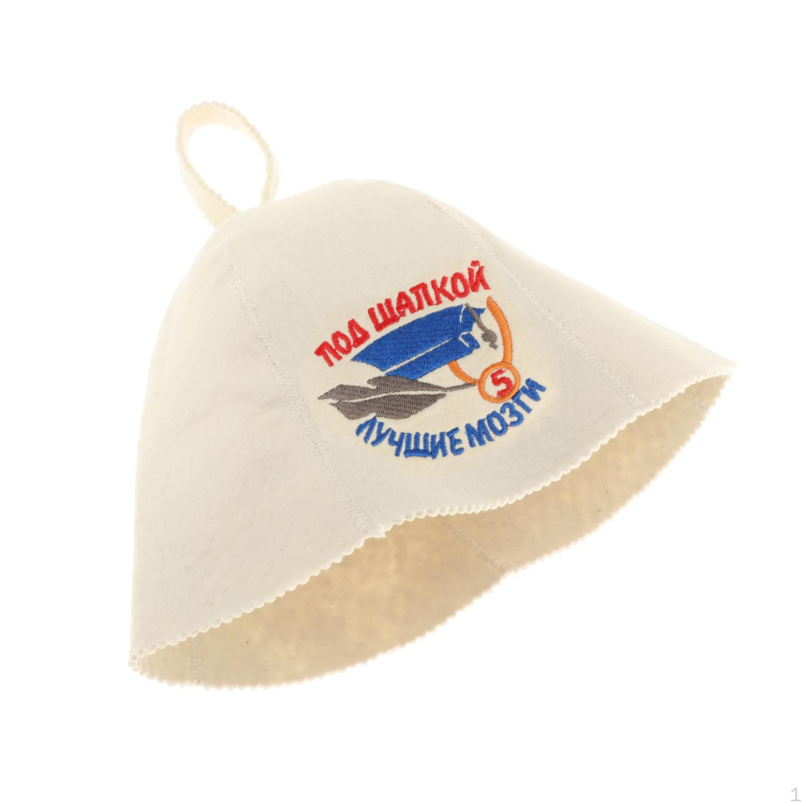 Hat Cap Wool Felt Hats for Men Woman Kids Shower Bath , Heat with Embroidery Russian Pattern