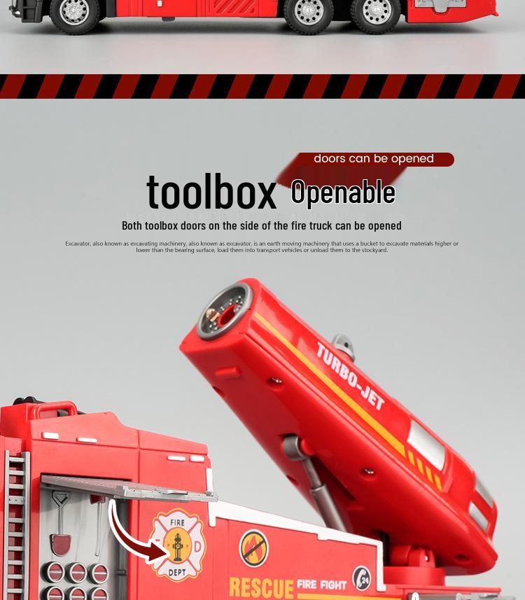 Boxed Alloy Fire Truck Model for Kids – 1:32 Scale