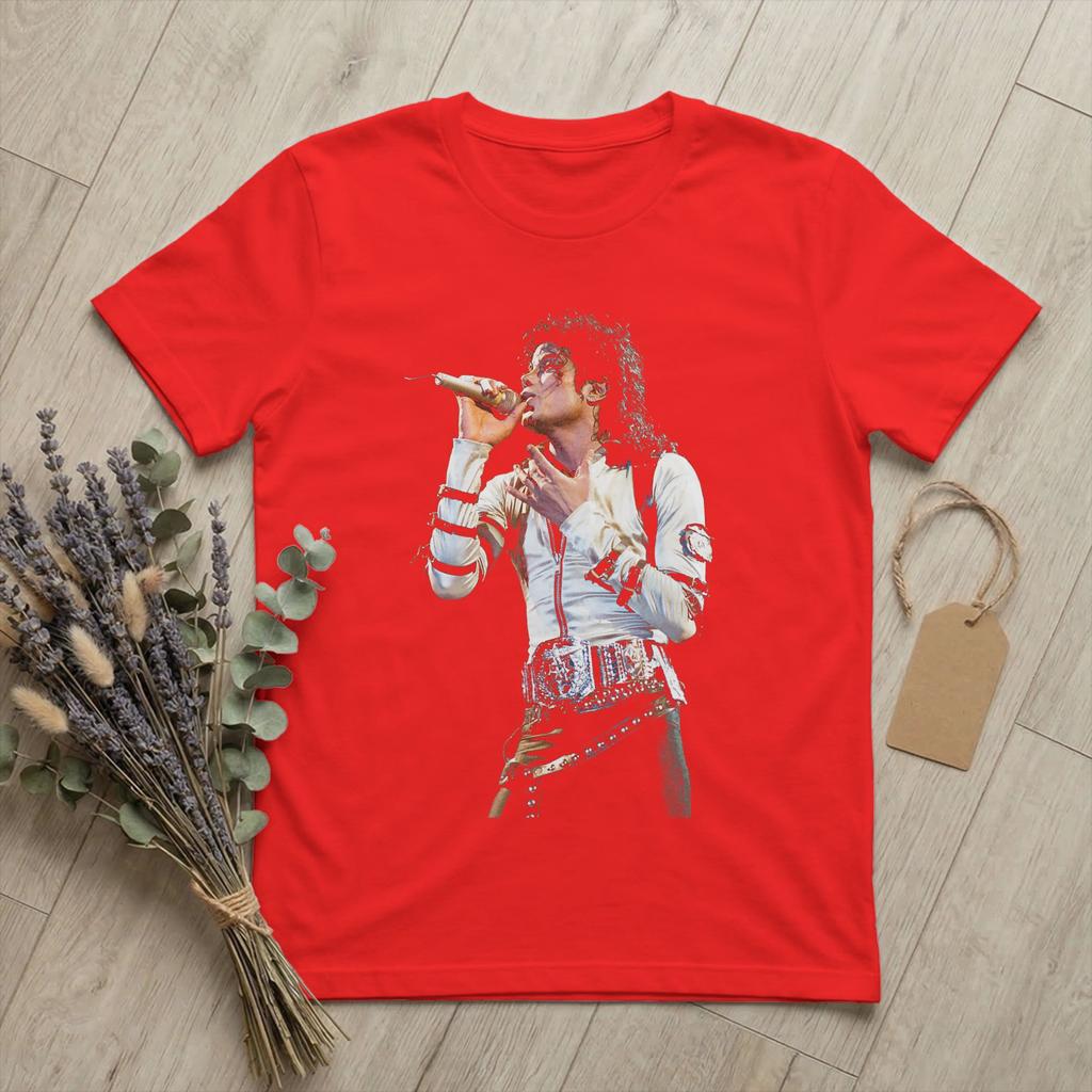 Unisex Michaels Pop King Jacksons T Shirt Singing Live Cotton merchandise Awesome Short Sleeve Crew Neck Tee Shirt Gift TShirt