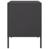 Nightstands 2 pcs. Black 36 x 39 x 50.5 cm Steel