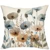 Neutral watercolor floral pattern printing pillowcase living room sofa cushion cover home bedroom room decoration 45x45cm