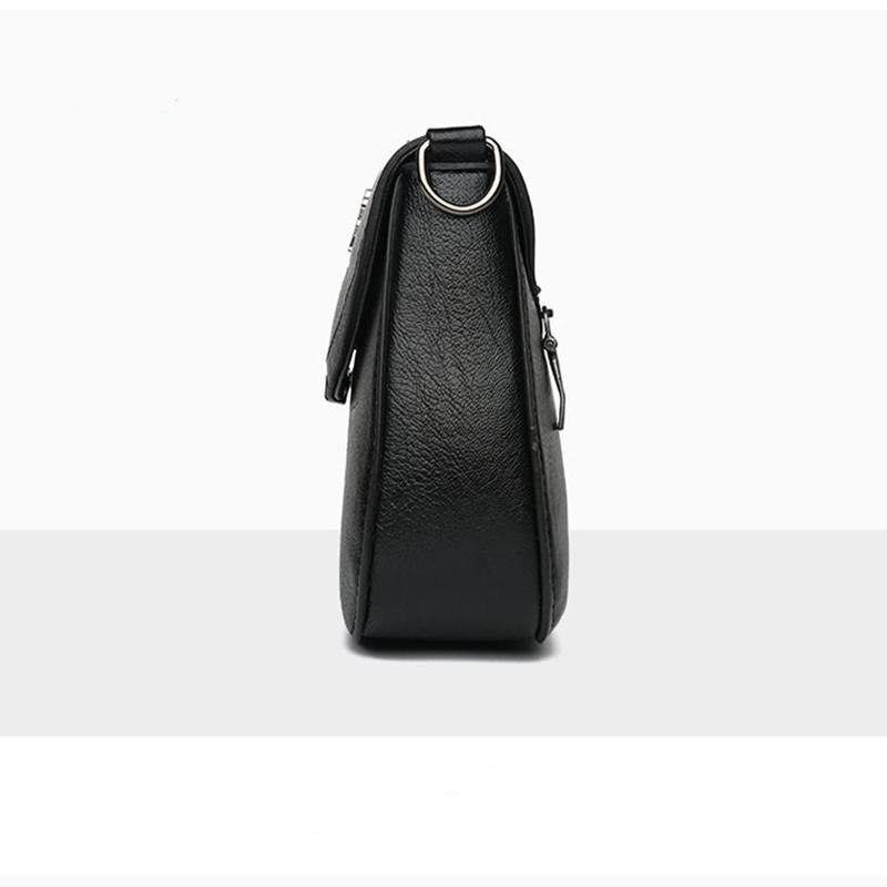 Damen Neue Umhänge-Schultertasche Weiche PU-Ledertextur Tasche Modische Kleine Quadratische Tasche Mama Klappe Handtasche