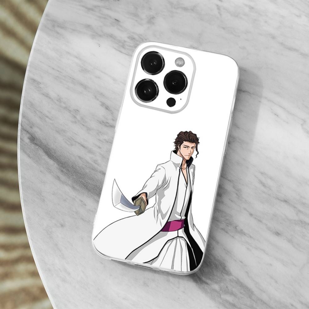 

Hot A-Aizen S-Sousuke Anime Phone Case For iPhone 16,15,14,13,12,11 Pro,Max,Plus,X,XS,XR,SE,Mini Transparent Soft Cover iPhone11