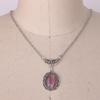 Vampire-Bat Gothic Choker Chunky Chain Purple Crystal Gemstone-Pendant Necklace