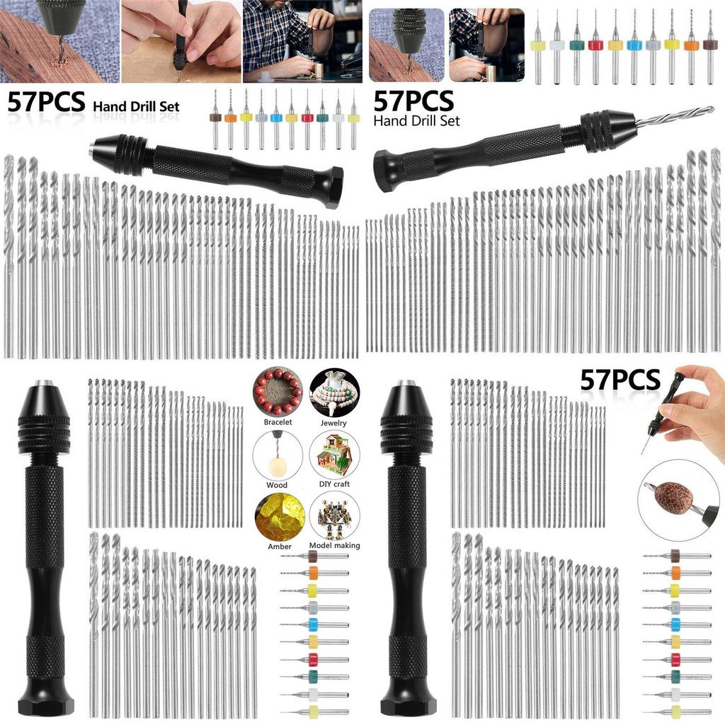 Comprehensive 57pcs Mini Micro Twist Drill Bits Set Ideal For Crafting And Wood Projects