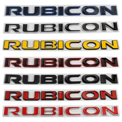 Decalcomanie con logo in metallo per carrozzeria, stemmi adesivi per Wrangler Rubicon Unlimited 4x4 JK JL JT 2021 2022 2023 2024 Parti