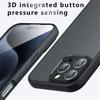 For iPhone 16 Pro Case Skin-Touch TPU + PC Matte Phone Back Cover,Transparent Black