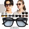 [Puente] Sunglasses for Men and Women - Stylish, Clear, Champagne, Transparent, Clear Frame, Mid-Gray, Gray, Square, Wide Frame, Oversized, Suitable
